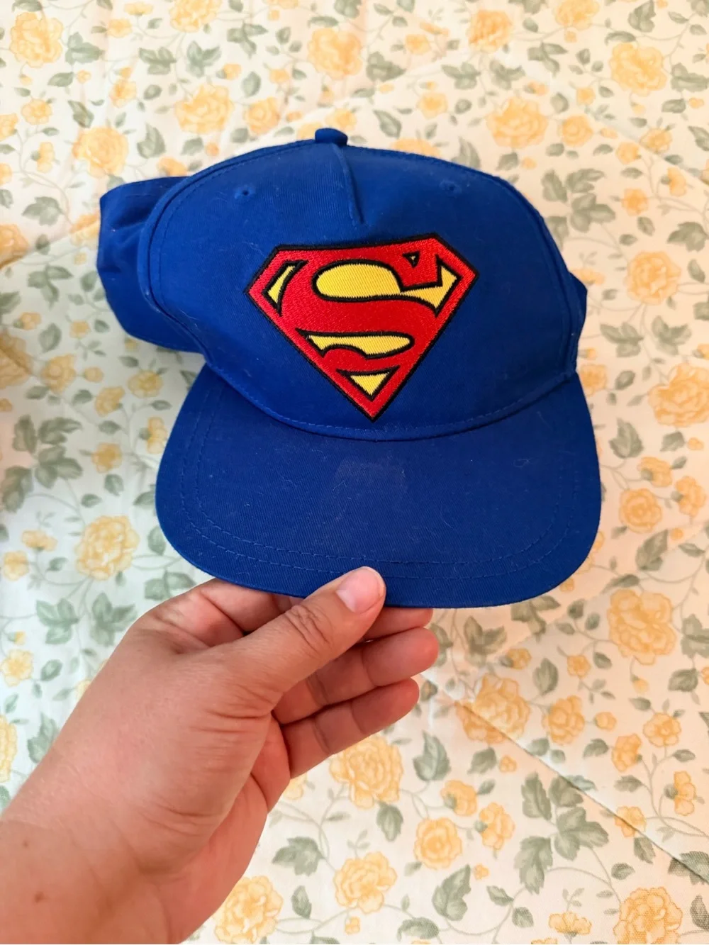 Two youth DC Comics baseball hats, Batman & Superman, youth one size